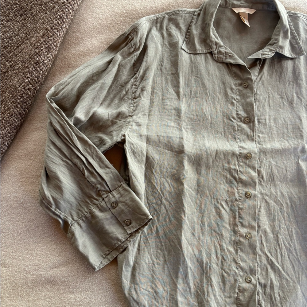 Unstructured Linen Button Down - Picture 2 of 6